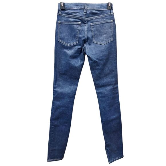 Simkhai Rae High Rise Coated Skinny Ankle Jean in Dark Blue NWT Size 25 - Picture 7 of 10